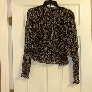 NWT Halogen Animal Print Top